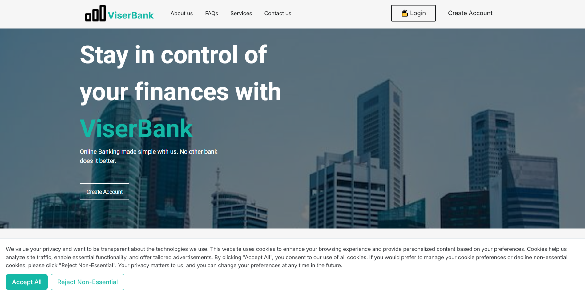 Viserbank project screenshot