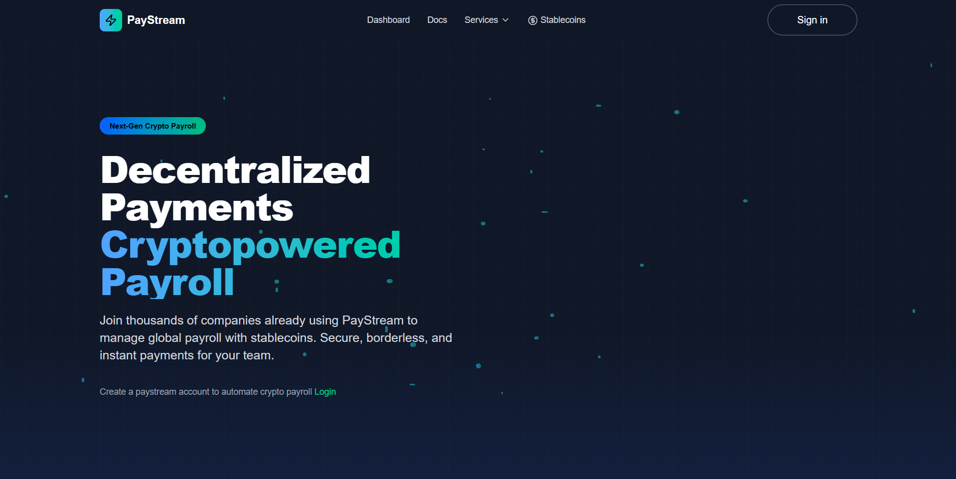 Paystream project screenshot